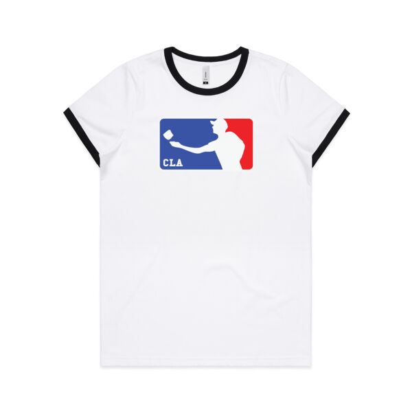 Cornhole Major League Ladies Ringer Tee Thumbnail